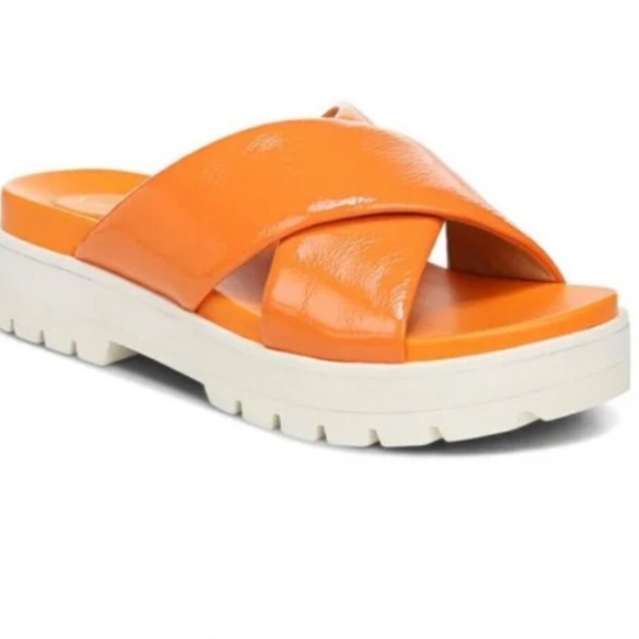 Vionic Shoes - Vionic Vesta Platform 90’s Orange Marigold Comfort Slide Sandals Size 5